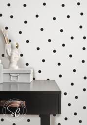 Polka Dot Wall Decals, Vinyl Nursery Decor - 80 Dots - thumbnail 1