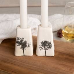 Handmade Candle Holder Set, Shabat Sticks, Candlestick Holder, Wedding Decor Arrangement, Home Gift, Housewarming Gift - thumbnail 3