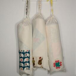 Large, Handmade Baby Quilt/Bedspread With Back in Organic Cotton Fabric - thumbnail 4