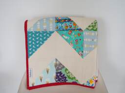 Large, Handmade Baby Quilt/Bedspread With Back in Organic Cotton Fabric