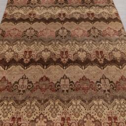 6x9 Area Rug Handmade Modern Ikat Woollen #1854 - 180x275 cms - thumbnail 2