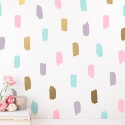 Paint Daub Wall Decals - Decor, Vinyl Decal, Sticker, Nursery Gift For Her, Daughter, Gift, Abstract Art - thumbnail 3