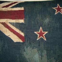 Vintage Style New Zealand Kiwi Flag Woven Tapestry Cushion Pillow Cover - thumbnail 2