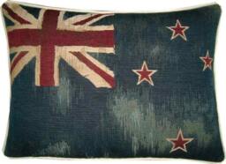 Vintage Style New Zealand Kiwi Flag Woven Tapestry Cushion Pillow Cover - thumbnail 1
