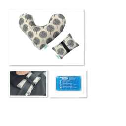 Mastectomy Comfort Heart Pillow Post Surgery Support With Hot/Cold Compress - thumbnail 3