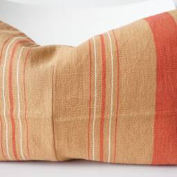 Brown Tribal Hemp Hand Woven Natural Dye Color Hmong Lumbar Pillow Cover - thumbnail 2