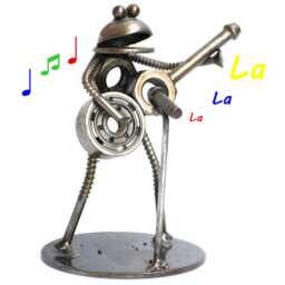 Frog Play Guitar Metal Sculpture, Handmade Recycled Steel Art, Unique Birthday Gift For Him - thumbnail 1