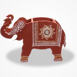 Pen/Pencil Holder - Pen Stand Brush Elephant Desk Organiser Pencil Wooden #gift #penrest #deskorganizer - thumbnail 3