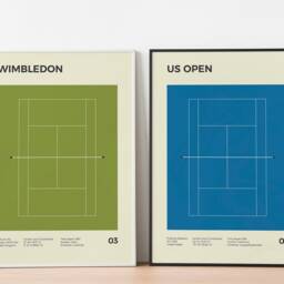Tennis Poster, Wimbledon French Open Print, Australian Us - Home Decoration Wall Art - thumbnail 2