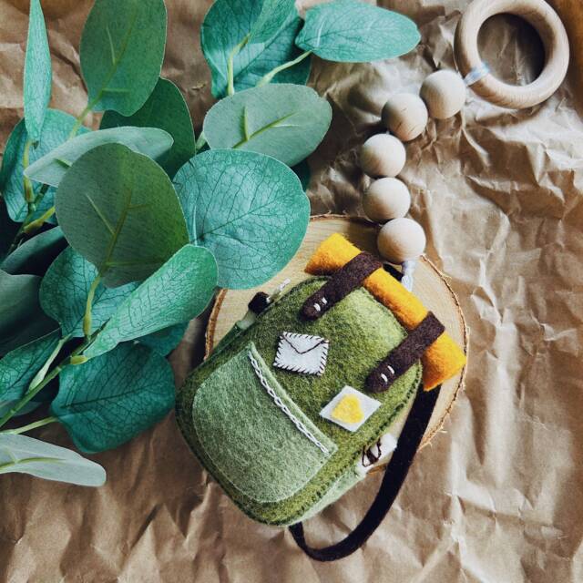 Felt Camping Backpack Ornament Adventure Nursery Decor - image 1