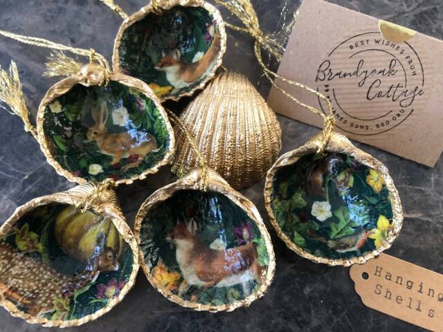 Enchanted Forest Decor Woodland Animal Ornaments Hanging Shell Christmas Decoration Autumn in The Woods Magical Fox Deer Rabbit - image 1