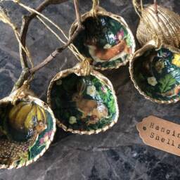Enchanted Forest Decor Woodland Animal Ornaments Hanging Shell Christmas Decoration Autumn in The Woods Magical Fox Deer Rabbit - thumbnail 2