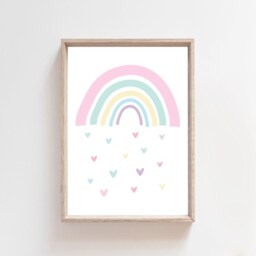 Set Of 3 Girls Nursery Prints, Rainbow Wall Art, Bedroom Print, Decor, You Are Loved - thumbnail 2
