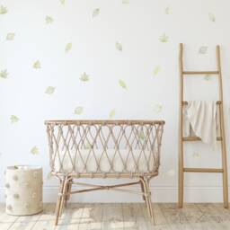 Premium Fabric Wall Decal, Leaves, Nursery Wall Decal, Tree Leaves, Watercolor Leaves Nursery Sticker, Sticker - thumbnail 2
