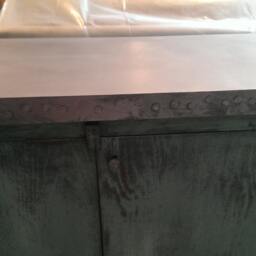 Distressed, Sofa Table Cabinet, Painted Finish Petina - thumbnail 2