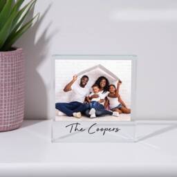 Personalised Photo Glass Block Uv Printed Family Image Message Birthday Christmas Mother's Day Father's Anniversary Keepsake Memories - thumbnail 2