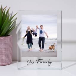 Personalised Photo Glass Block Uv Printed Family Image Message Birthday Christmas Mother's Day Father's Anniversary Keepsake Memories - thumbnail 3