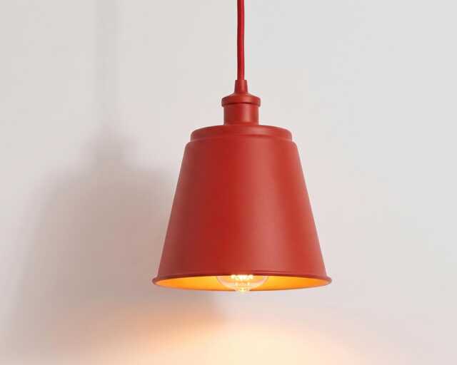 Hanging Light - Contemporary Matte Red - Stylish Modern Ceiling Lamp For Caf??, Dining Room & Creative Interiors - image 1