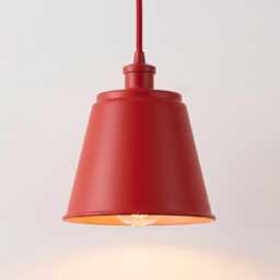 Hanging Light - Contemporary Matte Red - Stylish Modern Ceiling Lamp For Caf??, Dining Room & Creative Interiors - thumbnail 3