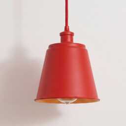 Hanging Light - Contemporary Matte Red - Stylish Modern Ceiling Lamp For Caf??, Dining Room & Creative Interiors - thumbnail 2