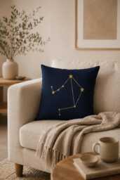 Libra Zodiac Pillow Cover With Insert, Constellation Cushion, Astrology Decor Gift, Celestial Throw 40x40 - thumbnail 1