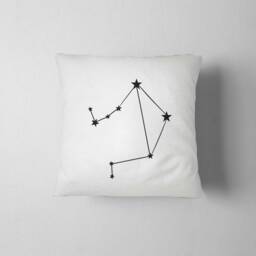 Libra Zodiac Pillow Cover With Insert, Constellation Cushion, Astrology Decor Gift, Celestial Throw 40x40 - thumbnail 4