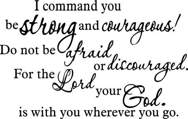 I Command You Be Strong & Courageous Printable Wall Art