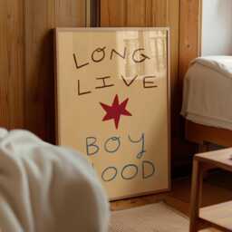 Long Live Boy Hood Print, Boy's Bedroom Illustration Wall Art, Kid's Room Eclectic Play Print Unframed - thumbnail 3