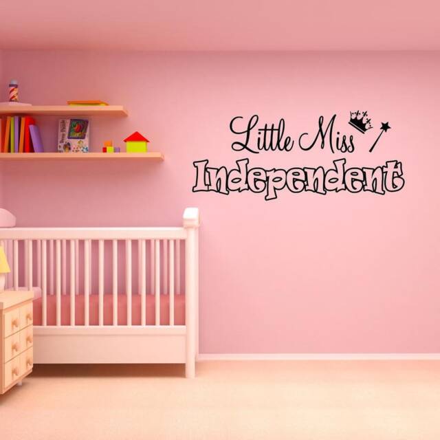 Vwaq Little Miss Independent Nursery Wall Decals Girls Room Decor Art Stickers Murals Princess - image 1