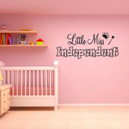 Vwaq Little Miss Independent Nursery Wall Decals Girls Room Decor Art Stickers Murals Princess - thumbnail 1