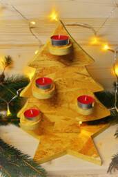 "Wooden Minimal Style ""Tree Of Light" - thumbnail 1