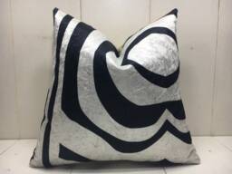 Ikat Silk Throw Pillow Cover - 16x16 - Hand Dyed, Modern Home Decor - thumbnail 1