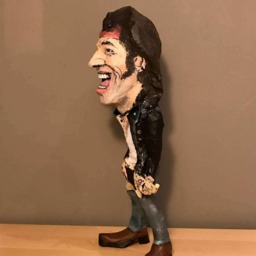 Bruce Springsteen Sculpture, The Boss, Handmade Paper Mache Figurine - thumbnail 2