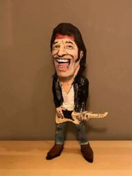 Bruce Springsteen Sculpture, The Boss, Handmade Paper Mache Figurine - thumbnail 1