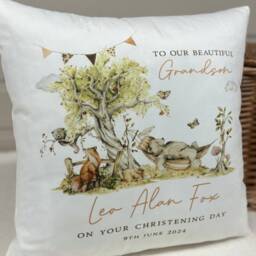 Personalised Christening Gift, Baptism Keepsake Cushion For Boys, Naming Day Gift Son, Grandson, Godson, Nephew - thumbnail 3