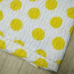 Indian Handmade Polka Dot Print Kantha Quilt, Kantha Bedspread Size Multi - thumbnail 2