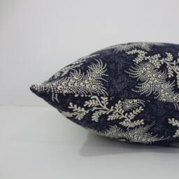 Navy Blue Floral Pillow Cover Covington Fabrics, 16 X Throw Cushion - thumbnail 2