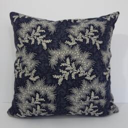 Navy Blue Floral Pillow Cover Covington Fabrics, 16 X Throw Cushion - thumbnail 3