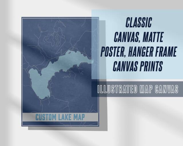 Custom Map, City Map Of Hometown, Print, Dark Blue Vintage Illustration, Street Wall Art - image 1