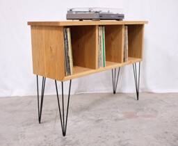 Vinyl Record Shelf with Custom Hairpin Legs - thumbnail 1