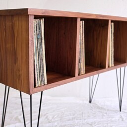 Vinyl Record Shelf with Custom Hairpin Legs - thumbnail 3