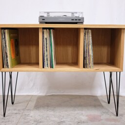 Vinyl Record Shelf with Custom Hairpin Legs - thumbnail 2