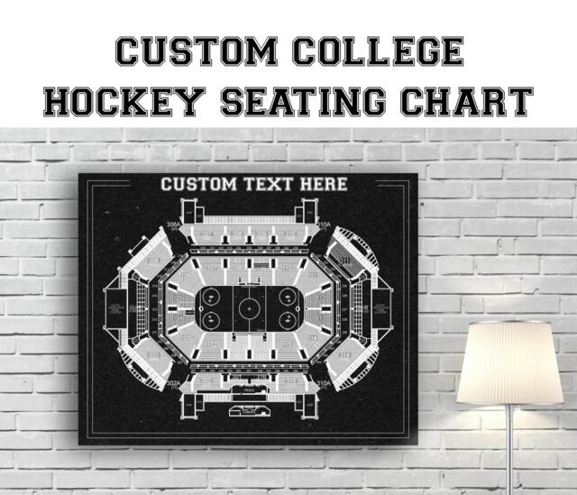 Custom College Hockey Arena Seating Chart Print - image 1