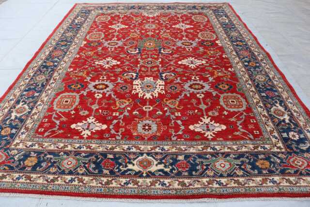 8'3x10'1 Ft Farmhouse Luxury Rug - Handmade Medallion Wool Afghan New Mamluk Design Area Rug, Bedroom Livingroom Office D??cor - image 1