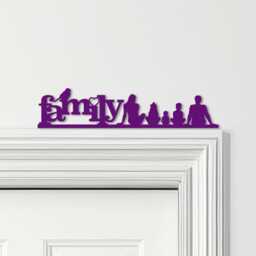 Door Topper Love Heart Bird Family Of 5 1 Girl Boy Baby Various Colours Sign - Novelty Wall Decor, Frame Art, Decorative Art - thumbnail 4