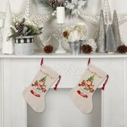 Personalised Christmas Stocking, Santa Sack, Girl's Boys Eve Present Bag, Father Christmas - thumbnail 2