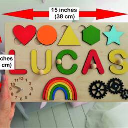 Personalized Wooden Name Puzzle, Baby Shower Gift - thumbnail 3