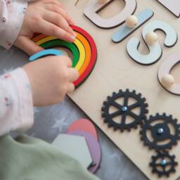 Personalized Wooden Name Puzzle, Baby Shower Gift - thumbnail 2