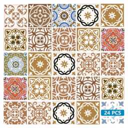 Kitchen Design Diy 24 Tile Stickers Mexican Talavera Style Splashback Mixed Wall Decals Bathroom Stair Sb13 - thumbnail 1