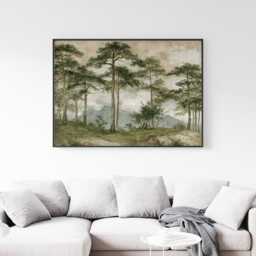Pine Forest Poster, Woodland Path Print, Nature Wall Art, Paper - thumbnail 3